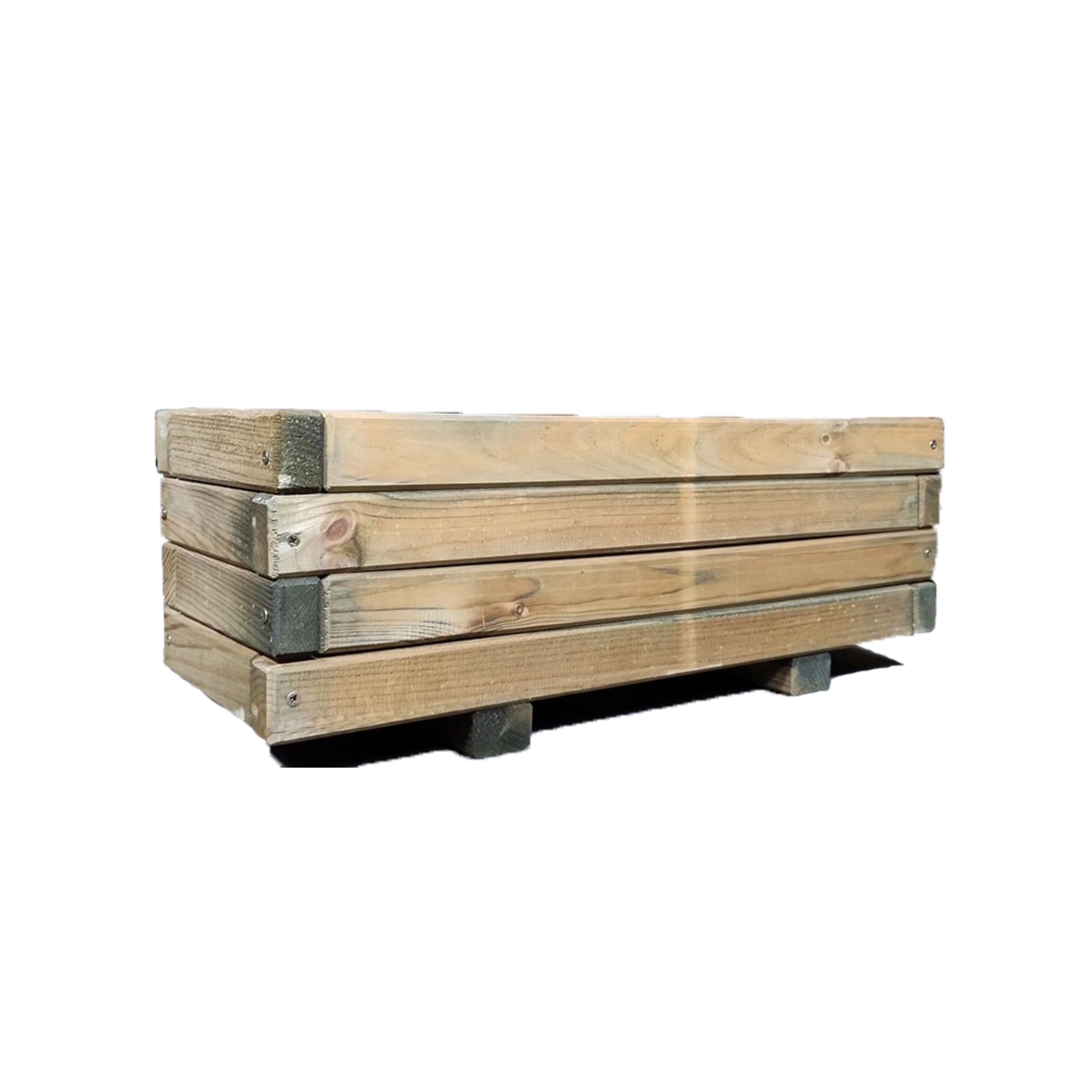 JARDINERA RECTANGULAR RECTA MADERA TRATADA