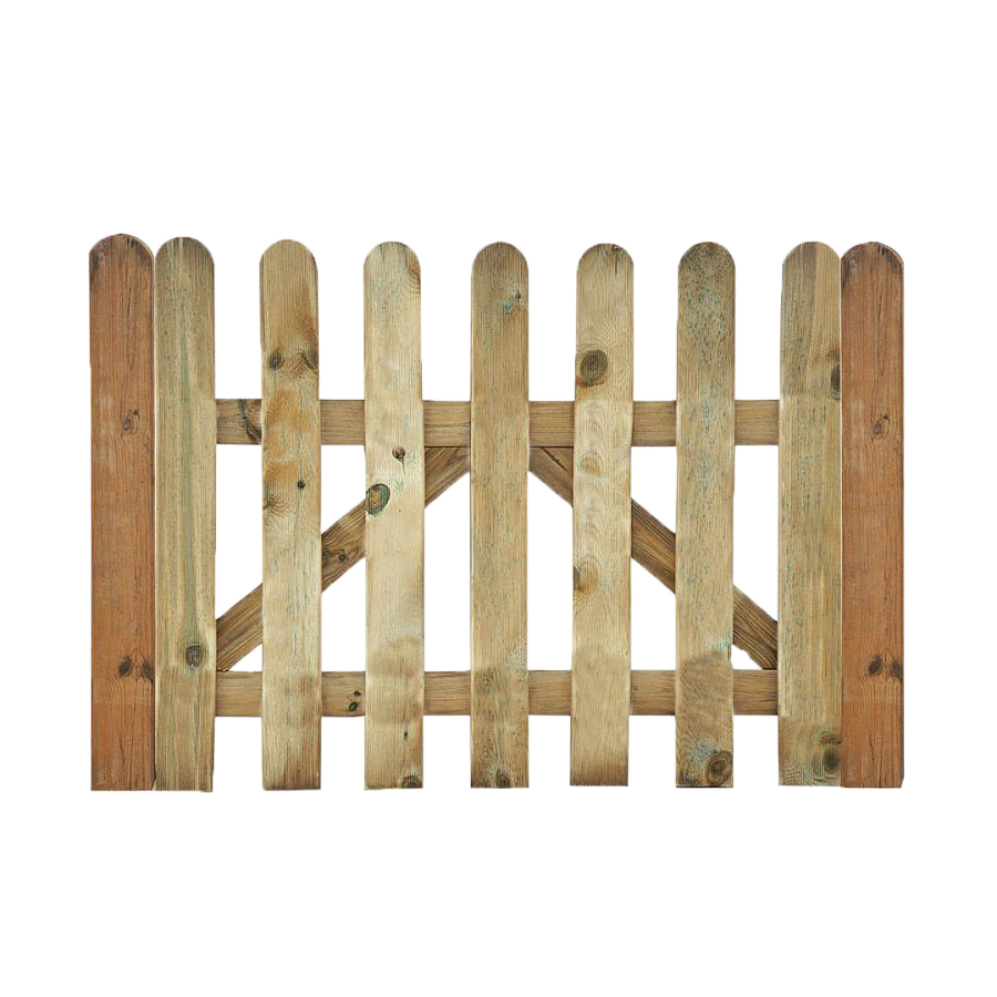 PUERTA MADERA TRATADA VALLA CLÁSICA LAMA RAYADA