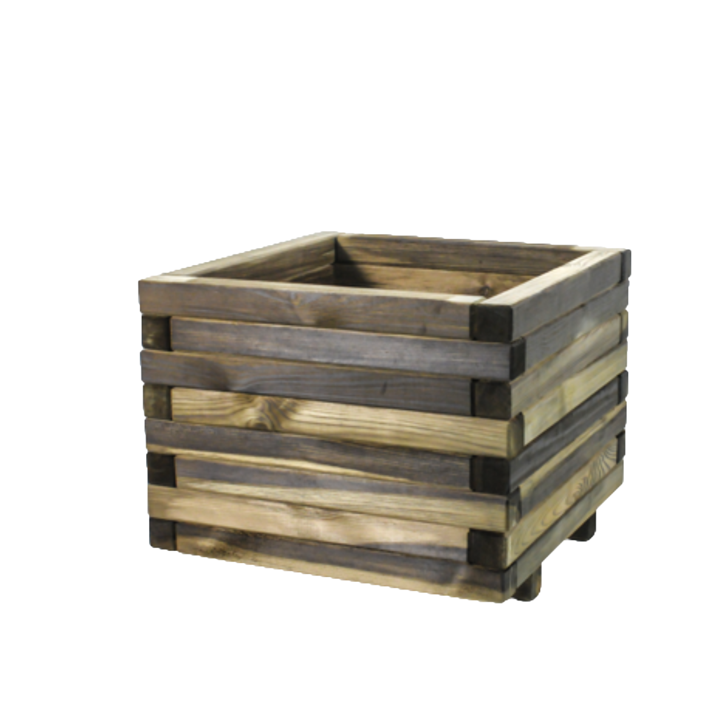 jardiera cuadrada madera tratada